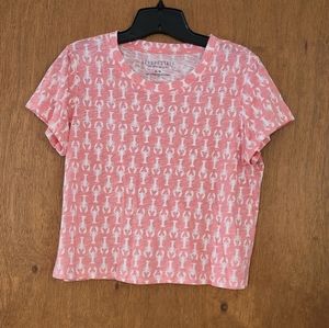 Aeropostale shirt size medium color pink and white